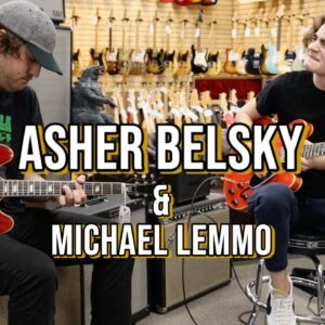 17-years-old Asher Belsky and Michael Lemmo jamming at Norman's Rare Guitars