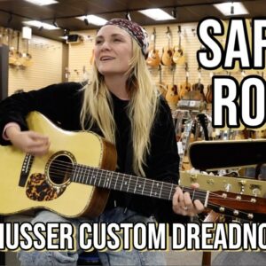 Sarah Rogo playing a Don Musser Custom Dreadnought at Norman's Rare Guitars
