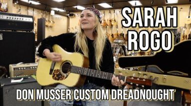 Sarah Rogo playing a Don Musser Custom Dreadnought at Norman's Rare Guitars