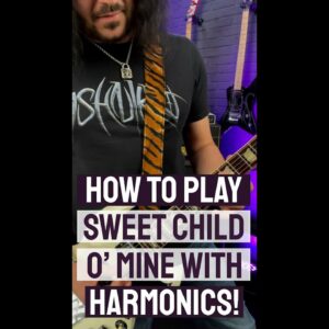 How To Play Sweet Child Oâ€™ Mine With Harmonics! #shorts