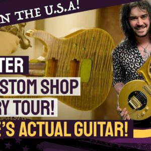 Schecter USA CUSTOM SHOP Tour! - From Synyster Gates To Prince! - We Actually PLAY Prince's Guitar!