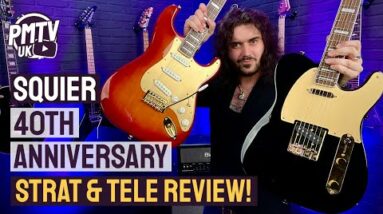 Squier Gold Edition 40th Anniversary Stratocaster and Telecaster Demo! - New Limited Edition Models