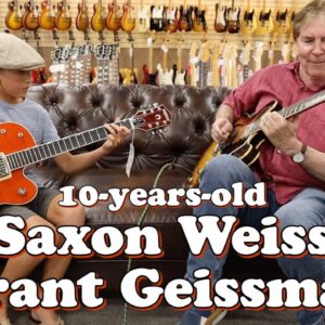 10-years-old Saxon Weiss and Grant Geissman
