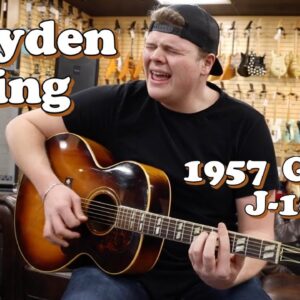 Brayden King playing a 1957 Gibson J-185