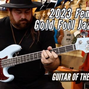 2023 Fender Gold Foil Jazz Bass Sonic Blue | Guitar of the Day