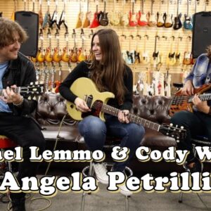 Michael Lemmo, Angela Petrilli & Cody Wright jamming at Norman's Rare Guitars