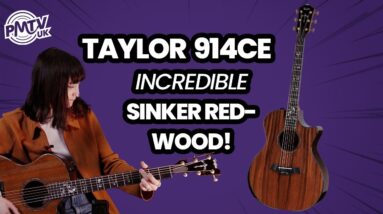 Taylor 914ce Sinker Redwood Cindy Inlays - Premium Acoustic Guitar with Premium + Unique Features!