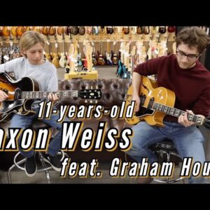 11-years-old Saxon Weiss jamming with Graham Houts | 1951 & 1955 Gibson ES-175