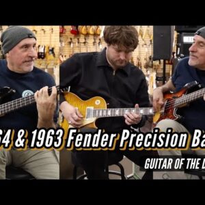 2 BASSES!!!  1964 & 1963 Fender Precision Bass Sunburst | Guitar of the Day