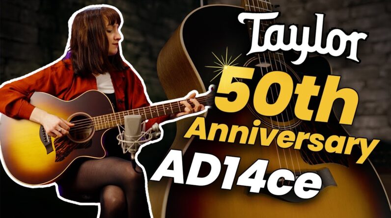 Taylor 50th Anniversary AD14ce SB LTD American Dream - A Beautiful, Ornate Acoustic Guitar!