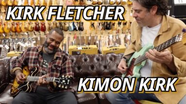 Kirk Fletcher & Kimon Kirk jamming at Norman's Rare Guitars